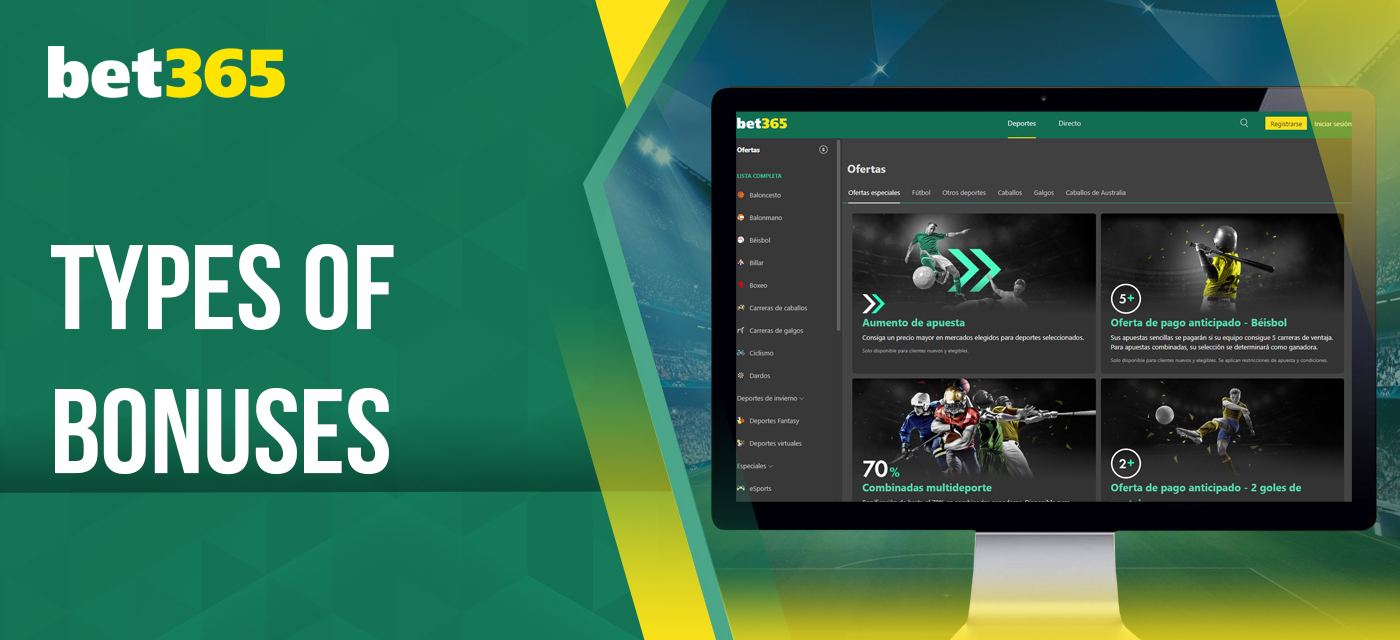 What types of bonuses are available to bet365 users on the website and app?