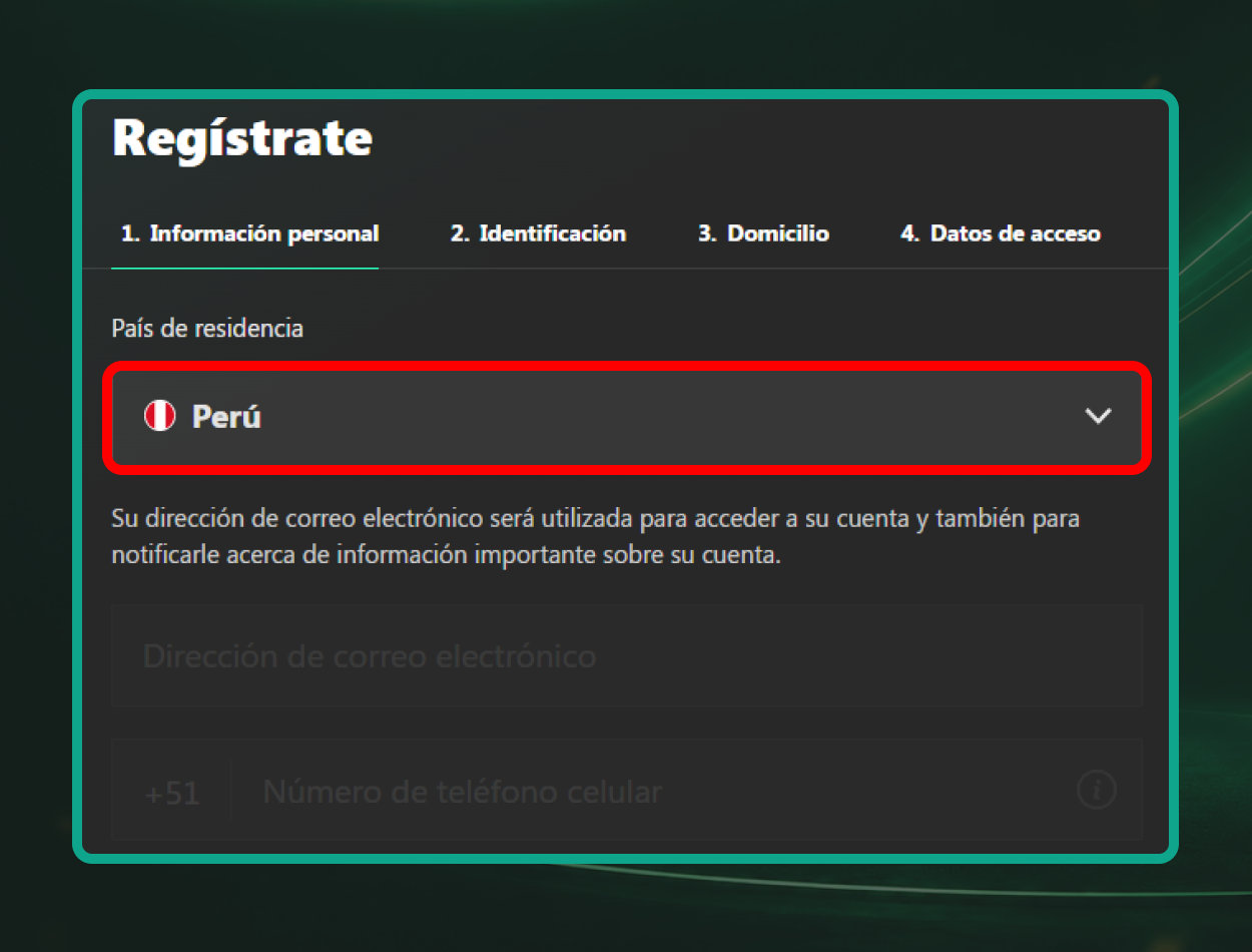 País de residencia