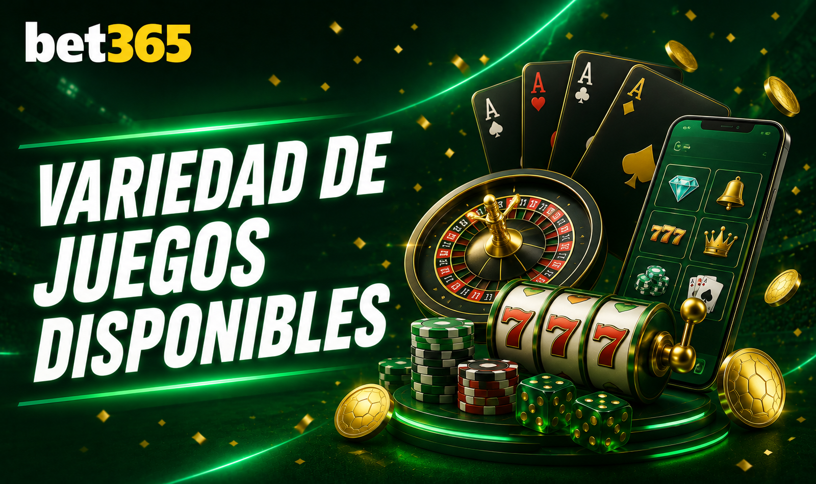 Variedad de juegos Bet365 disponibles para jugadores peruanos en 2026